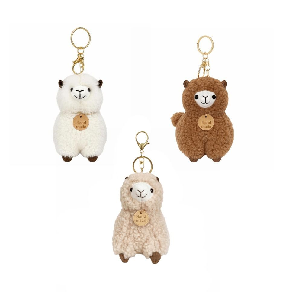 Cartoon Animals Stuffed Animal Little Plush Keychain Cute Alpaca Plush  Home Decor