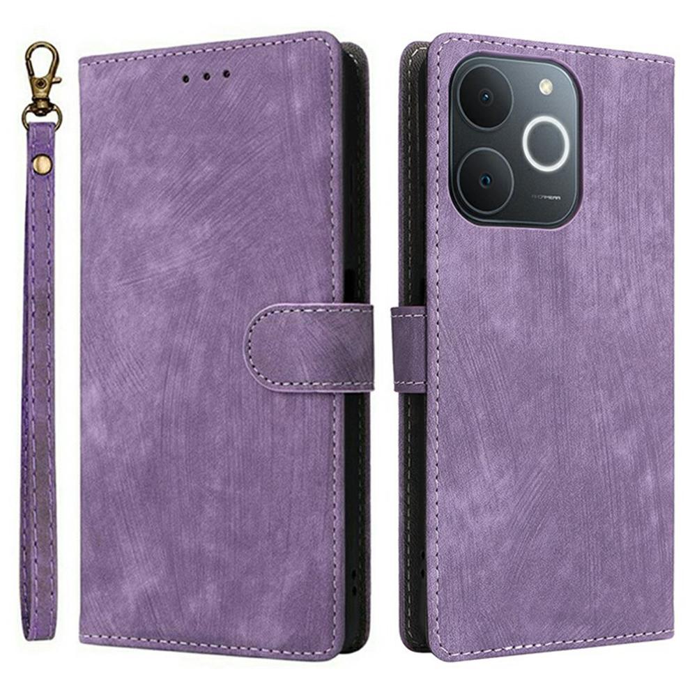 Etui portfelowe dla Realme Note 70T 4G/Note 70 4G/Narzo 80 Lite 4G/Realme C71 4G (Indie) Blokujący RFID Pokrowiec na telefon ze skóry PU z podstawką i paskiem