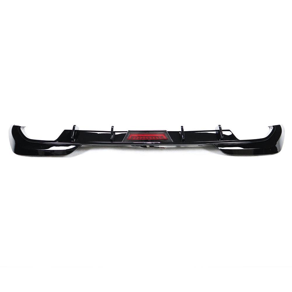 BMW 3 Series G20 G28 MP Style Rear Diffuser Lip with Lights - Gloss Black Body Kit