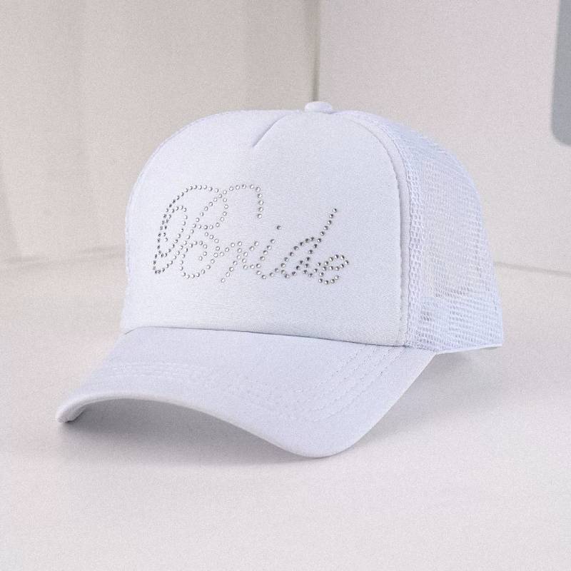 Bride Embroidered Baseball Cap With Breathable Mesh Sun Hat For Bridal Ceremony