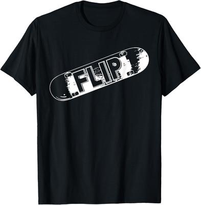 Flip Cool Skateboard Design Skateboarding Skater T-Shirt