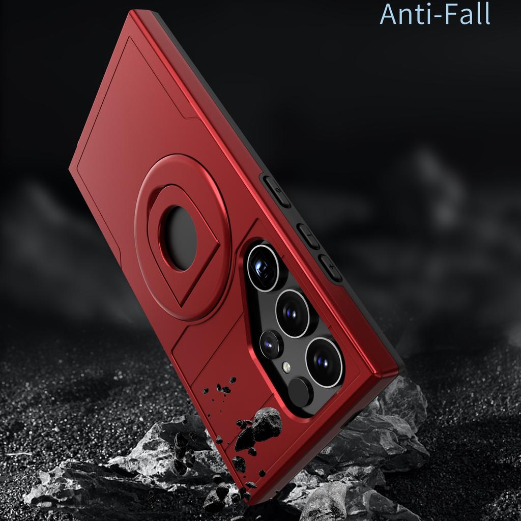 For Samsung Galaxy S25 Ultra Magnetic Case Slide Camshield TPU + PC Kickstand Phone Cover
