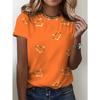Ladies Love Print 3D T-shirt Round Neck Short Sleeved Soft Daily Top Comfortable Casual Shirt Fashiona Printed Design