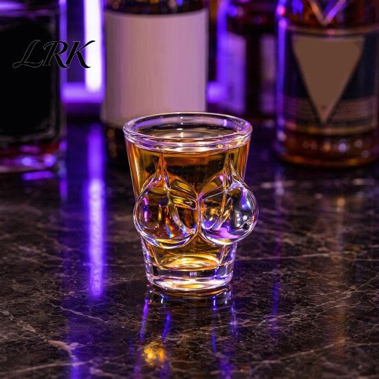 Decorative Whiskey Glass Wine Glass, Human Body Art Cup, Transparent Thick-bottomed for Party Vodka Beer And