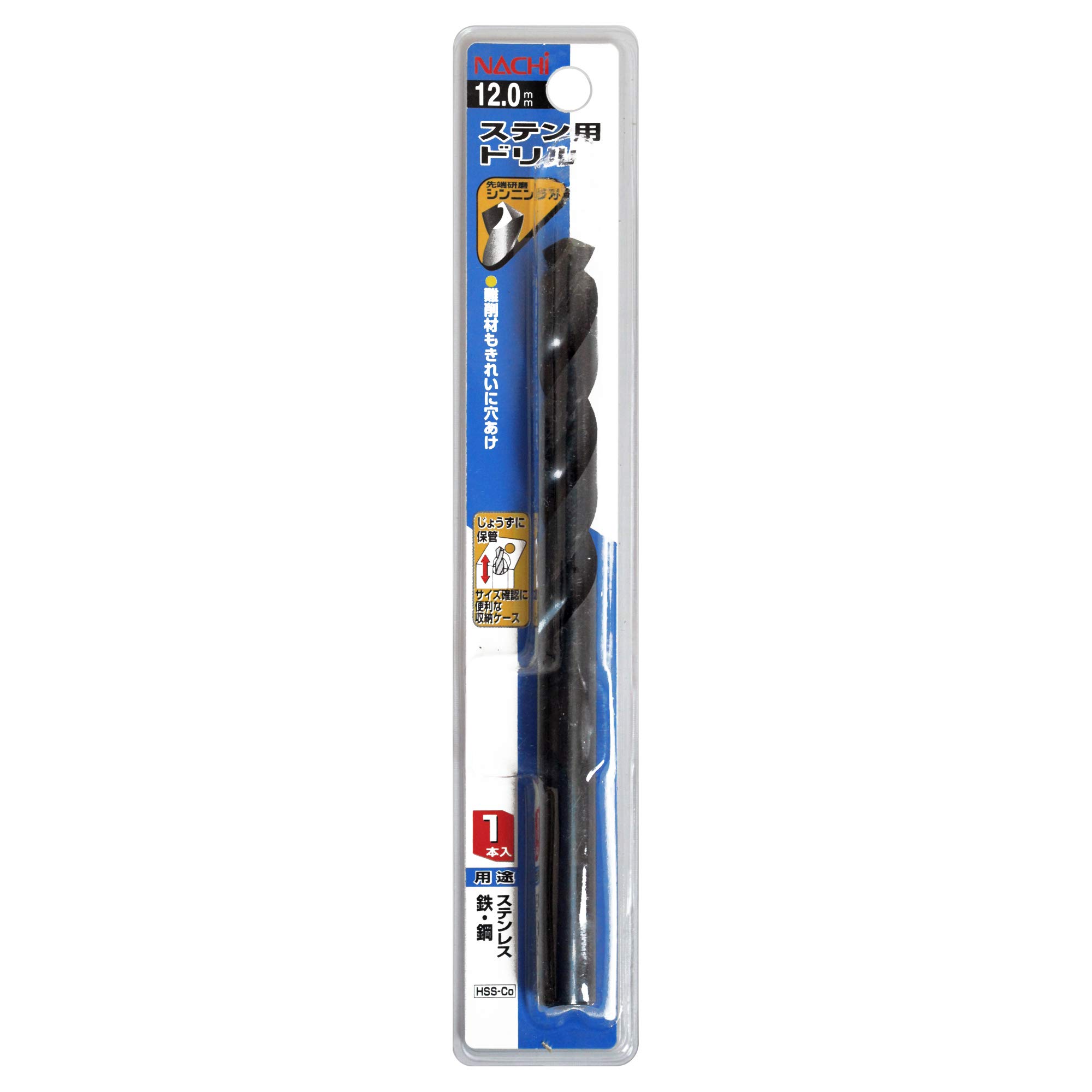

NACHI Stainless Steel 1 Drill, Piece, 12.0mm (Metal/Metalwork)