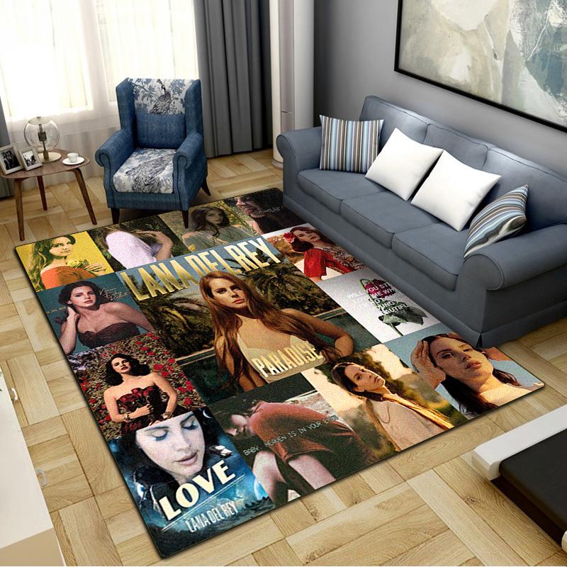 Lana Del Rey Carpet Rug for Living Room Bedroom Home Sofa Decoration,Kids play Non-slip Floor Mat