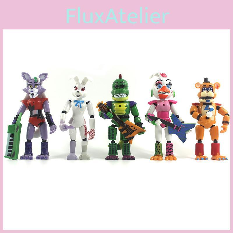 Five Nights At Freddy's Security Breach 5pcs Light-up Action Figures For Kids' Playtime