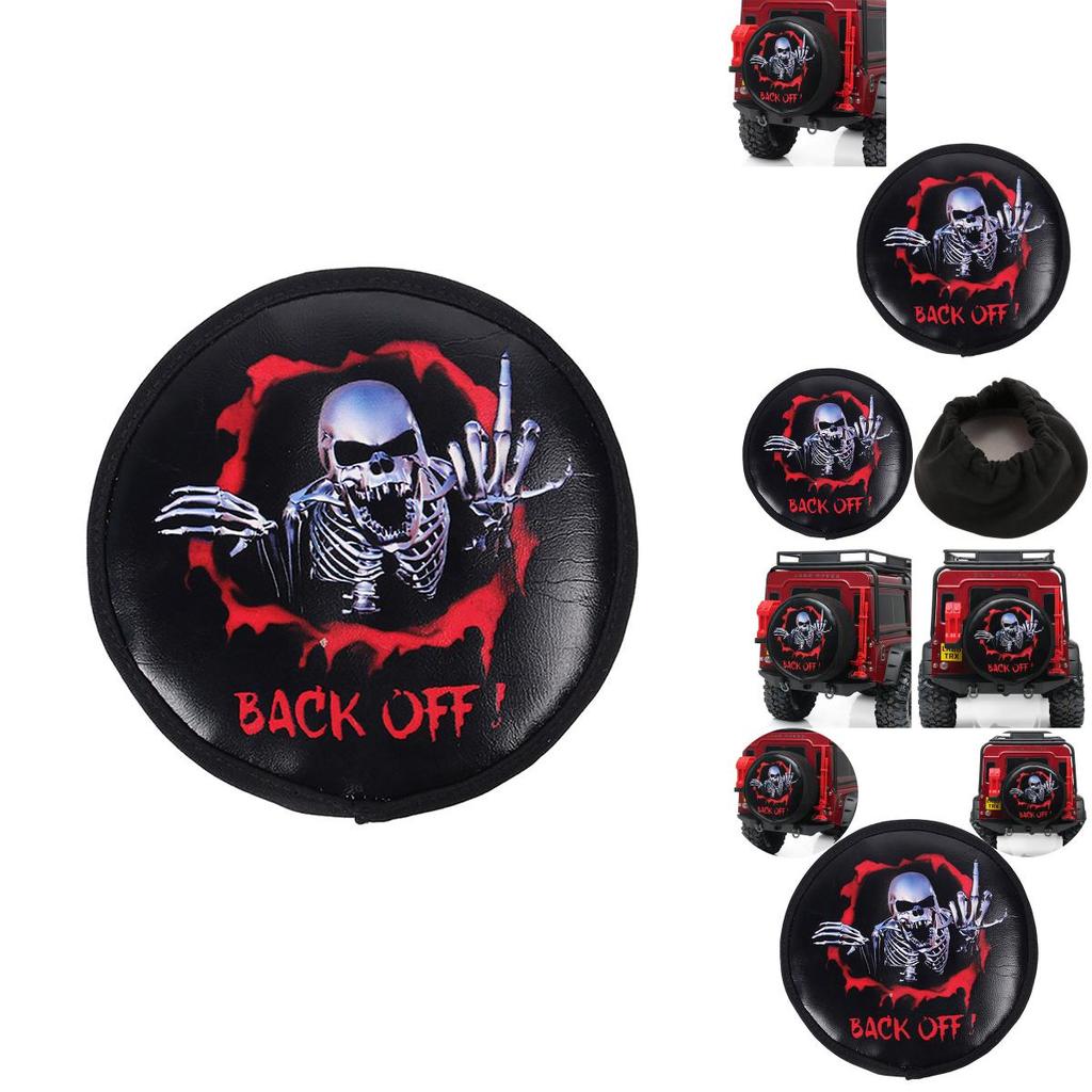 Stylish Skeleton Spare Tire Cover For 1/10 Rc Crawler Wrangler Traxxas Trx-4