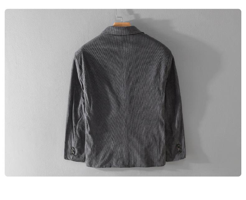 Men's Slim-Fit Corduroy Jacket, Versatile Autumn Business Casual W806