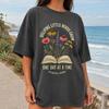 Personalized Teacher Shirt, Helping Little Minds Grow T-Shirt, Custom School Name, Vintage Wildflower Book Design