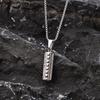 Vnox Mens Silver Color Bar Necklaces, Geometric Stainless Steel Pendant with Box Chain, Minimalst Metal Jewelry Gift for Him