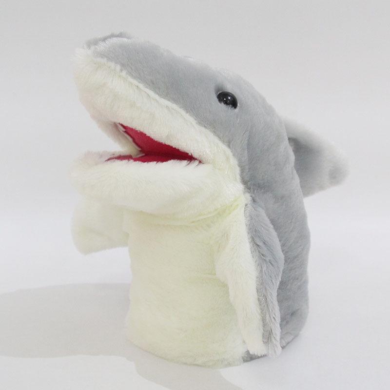 Cartoon Shark Hand Puppet Plush Toy - Cute Sea Animal Comfort Doll for Kids' Fun Performances