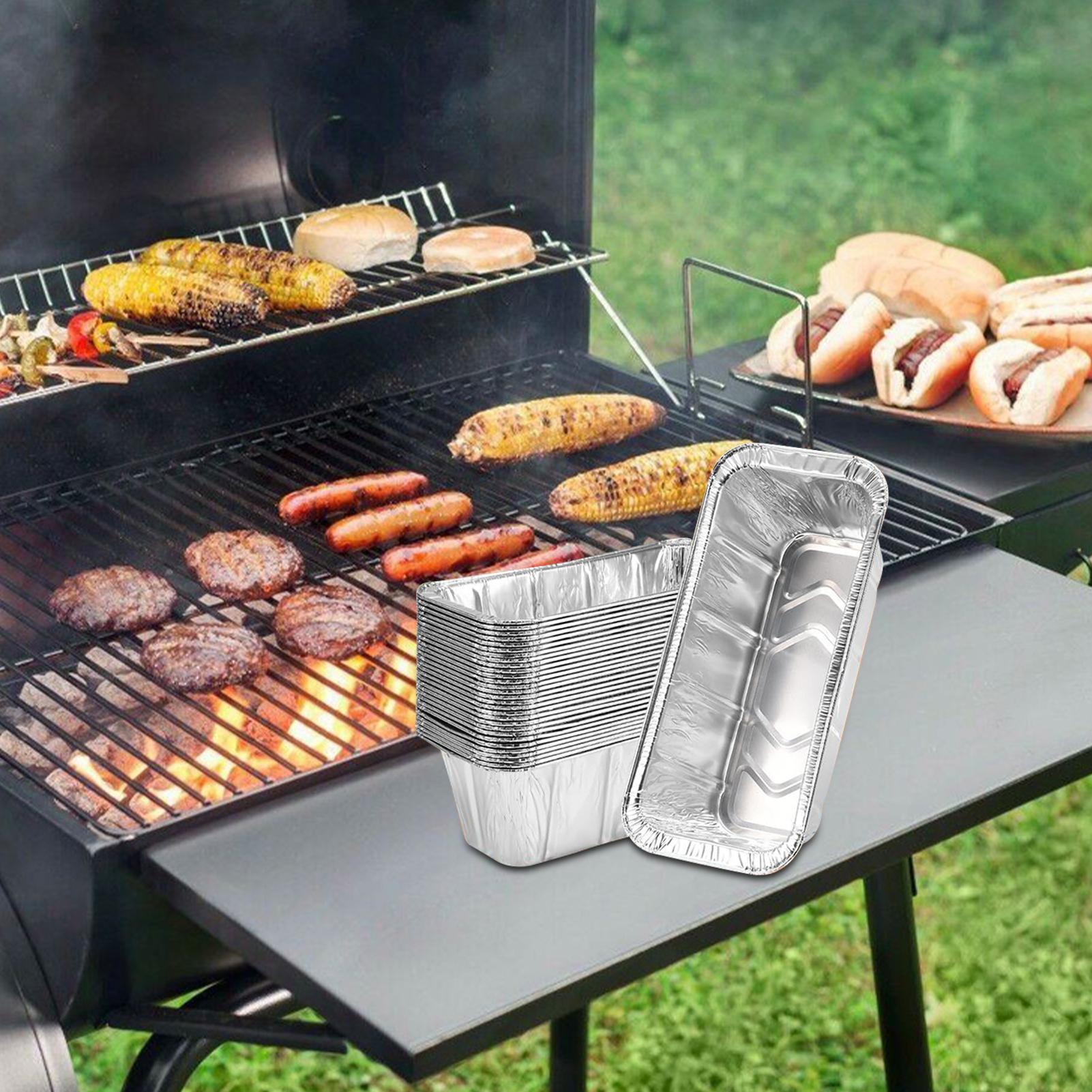 Drip Pan Liners Aluminum Foil Grilling Grease Cup Liners 125 Pieces Oil Dripping Collection Tray BBQ Supplies For Meat Fish China Mainland