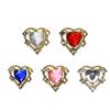 10Pcs Manicure Decor Sparkling Stunning Visual Effect Three-dimensional DIY Nail Heart Colorful Fake Diamond Nail Alloy Ornament Nail Supplies
