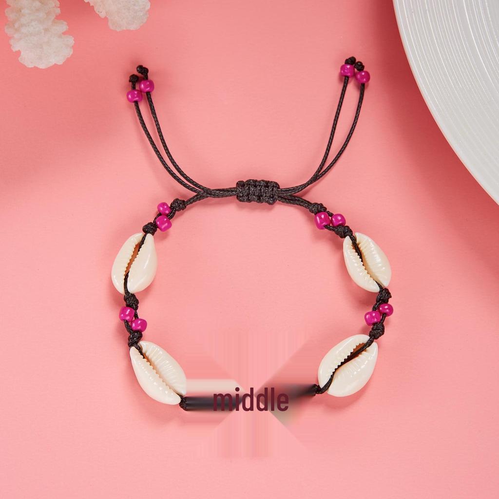 Chic Soft Clay Flower and Shell Woven Bracelet for Women - Versatile Handmade Design