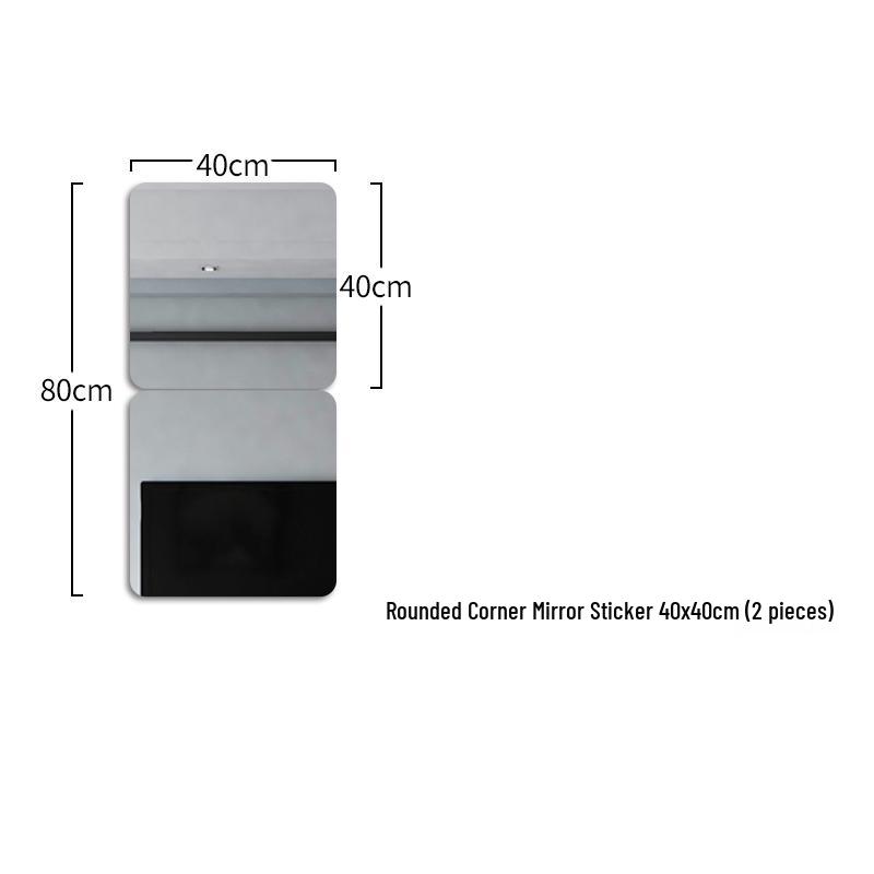 Round Soft Acrylic Wall Sticker Mirror - Self-Adhesive Full Body HD Mirror for Dressing Room