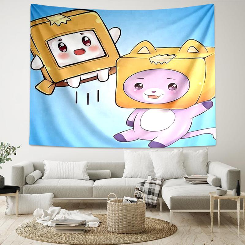 LankyBox Print Tapestry, Backdrop, Easy Setup, Ideal for Bedroom, Office & Living Room, with Aesthetic Wall Hanging Decor.