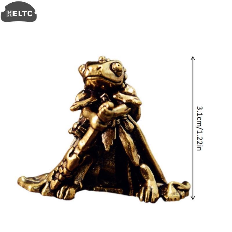 1 PIÈCE Statue Grenouille en Laiton Vintage Sculpture Grenouille Miniature Figurine Animal Antique Animal de Compagnie pour Thé Décoration Maison Bureau Idéal Pour Collectionneurs