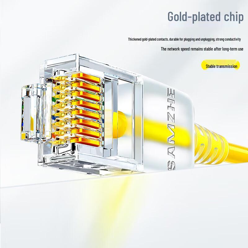 SAMZHE Cat6a Slim Ethernet Patch Cable