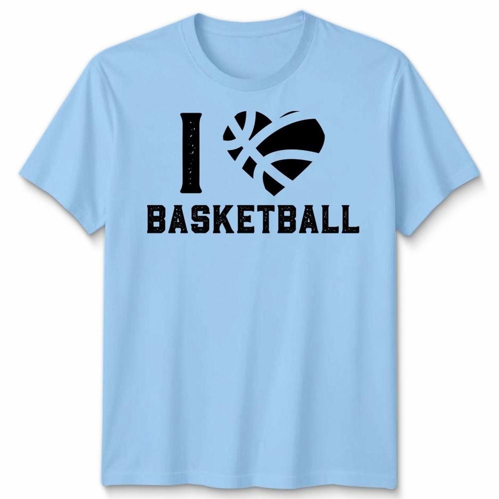 I Love Basketball Sports Fan Tee Unisex Unisex Graphic Unisex TShirt S