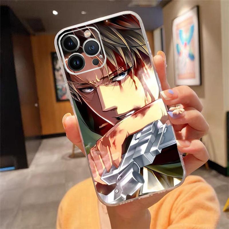 Phone Case For iphone 17 Pro Max Air 16 15 14 13 Pro Max 15 16 Pro 15Plus Levi Ackerman Shingeki no Kyojin Anime