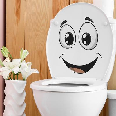 Kreative Große Augen Schrulliger Ausdruck Badezimmer Badezimmerdekoration Wandaufkleber