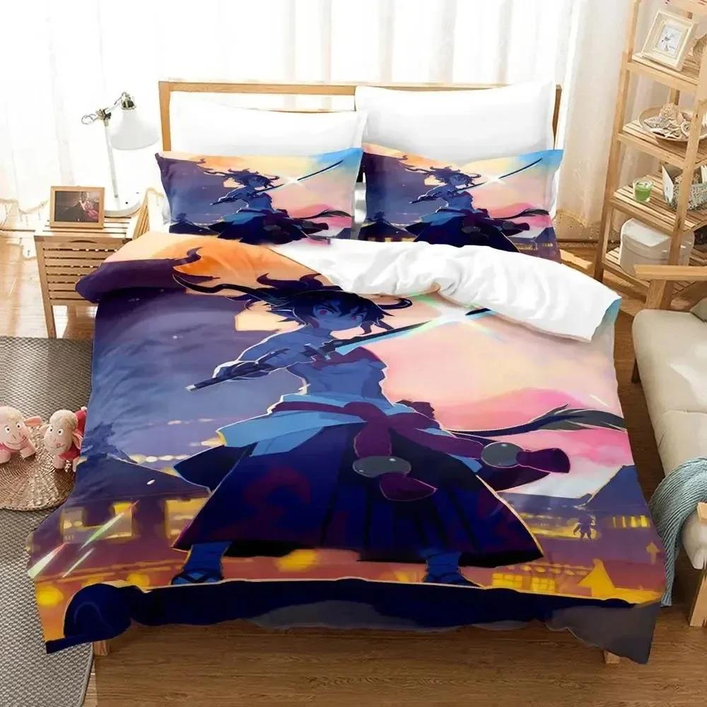 New Game Disgaea Hour of Darkness Bedding Set Printed With Pillowcase Bed Duvet Cover Soft Single Double Queen Super King Size EU Single(135*200cm)3pcs