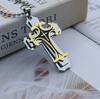 2024 Trending Titanium Steel Three-Layer Cross Pendant Necklace for Men