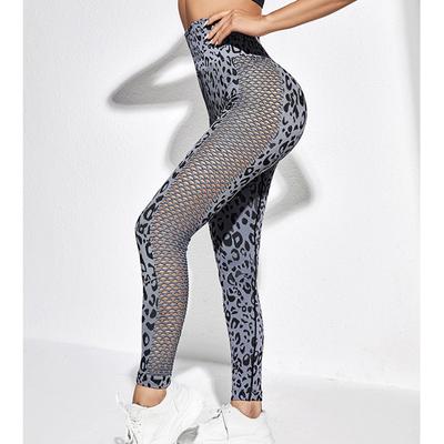 Yoga-Hosen, Leopardenmuster, hohe Taille, Gym-Leggings, Damen, Fitness, nahtlos, Mesh, Sport, weibliche Leggings, Lauftraining, Workout, Strumpfhosen, Sportbekleidung