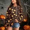Kids Casual Halloween Print Hoodie for Holiday and Everyday Wear