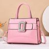 Large Capacity Women's Crossbody Bag High-quality Handbag Commuter Shoulder Bag Trendy Bright Leather Hardness Zipper Closure