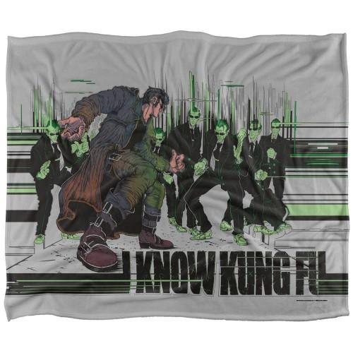 Matrix I Know Kung Fu Silky Supersoft Blanket
