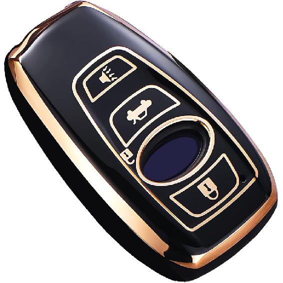 for Subaru Key Fob Cover with Keychain, for Forester Outback BRZ Legacy CrossTrek Premium Soft TPU 360 Degree Protection Key Case Remote Key Holder