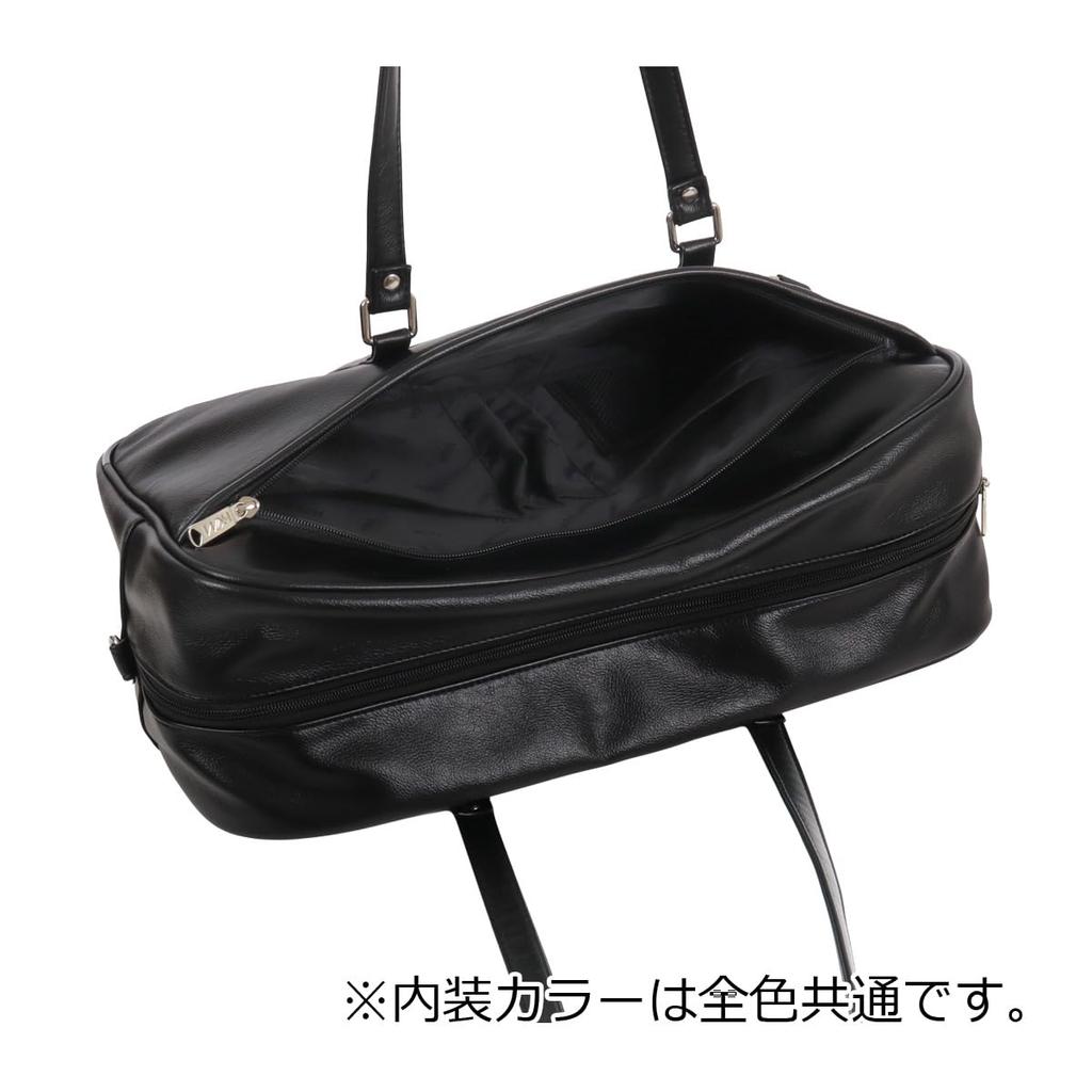 A4 B4 School Bag ST School School Bag Boston Bag PU School Boston Synthetic Leather School Mini Pouch Brown [HeM] 39-8112 [2]