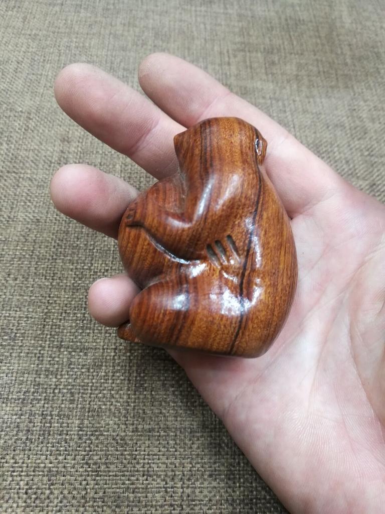 old china antique decor Rosewood wooden statue carvings monkey wood carved decor
