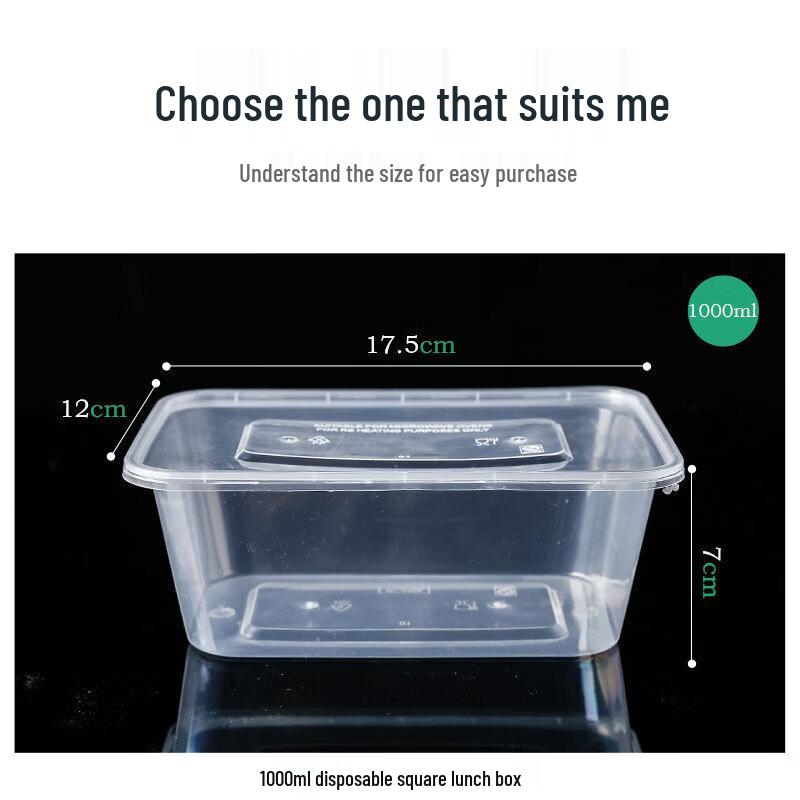 MAXCOOK Disposable Square Food Containers
