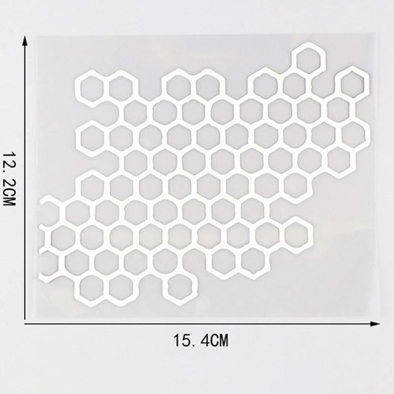 Creative Honeycomb Styling Stickers for Car Motorcycle Exterior Decoration Fashion Waterproof Black White Laser 3 Colors Decals