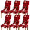 Christmas Chair Covers Set of 6 Pieces Decorations Ornaments for Christmas
