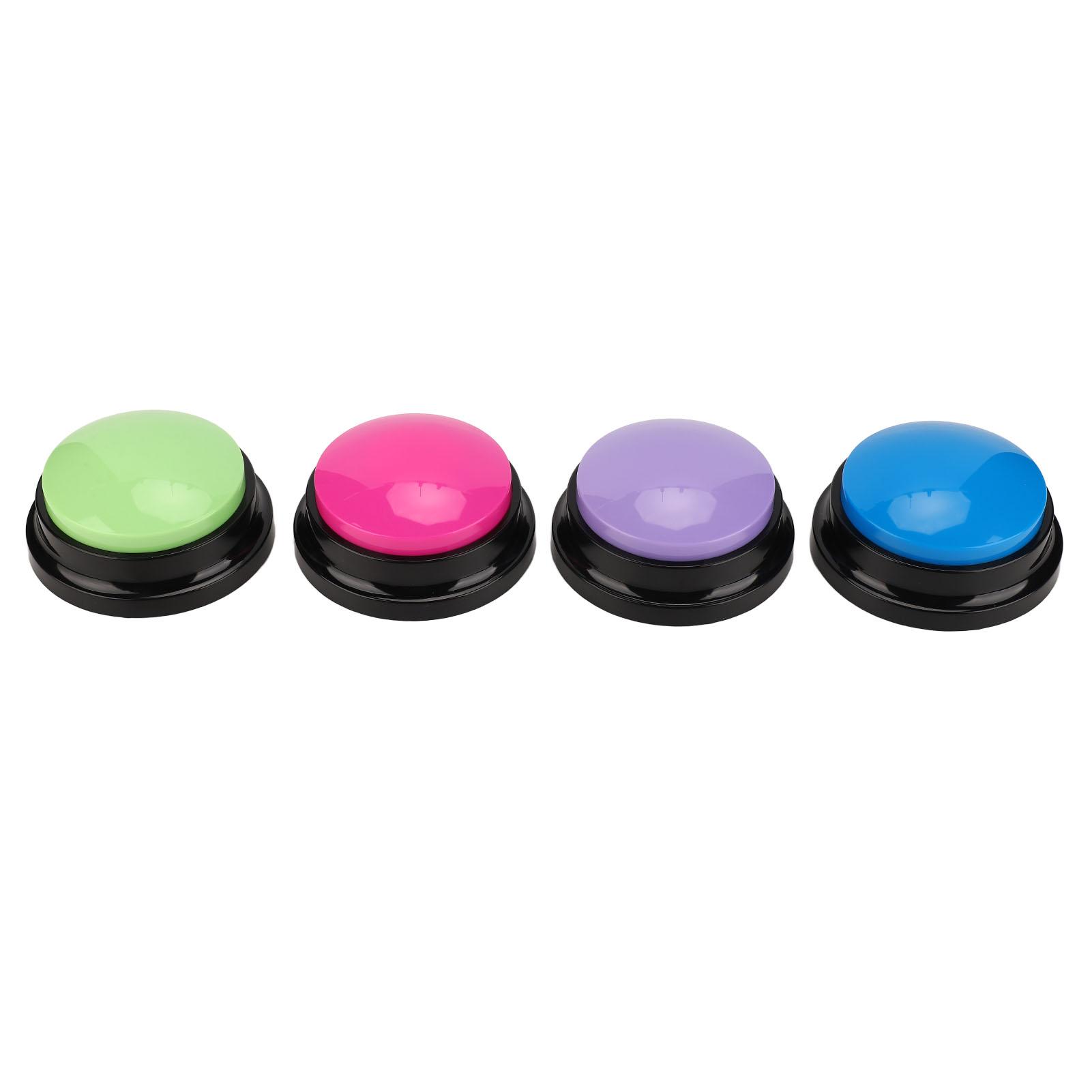 

4pcs Record Sound Buttons Voice Recording Buttons Dog Communication Buttons for Pets with ABS Material for Kids Lrning Party Games Christmas Gifts