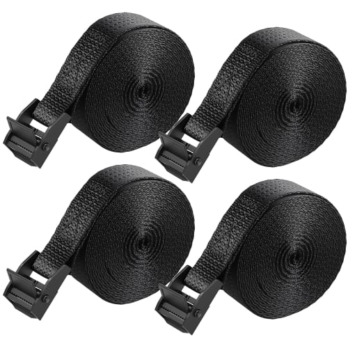 AWELCRAFT [Reinforced] Cargo Lashing Straps, 200kg Breaking Load, 4m x 4 Straps, 25mm Wide, Cargo Securement Band, Fastening Strap, Product Liability