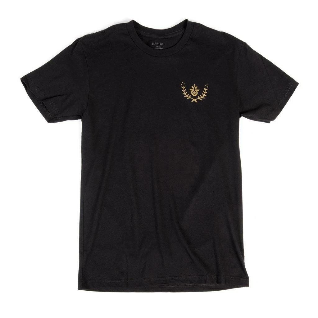 Habitat Skateboards Mens T-Shirt Old World Inspired Black 2XL