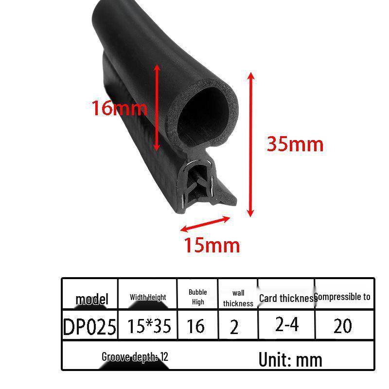 Customizable EPDM U-Shaped Rubber Sealing Strip for Electrical Cabinets and Car Doors