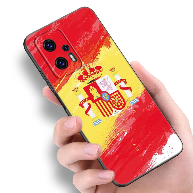 Spain Spanish Flag Black Silicone Phone Case For Xiaomi POCO X3 X4 NFC F3 F4 GT F5 M3 M4 M6 X5 X6 Pro 5G C55 C65 M5