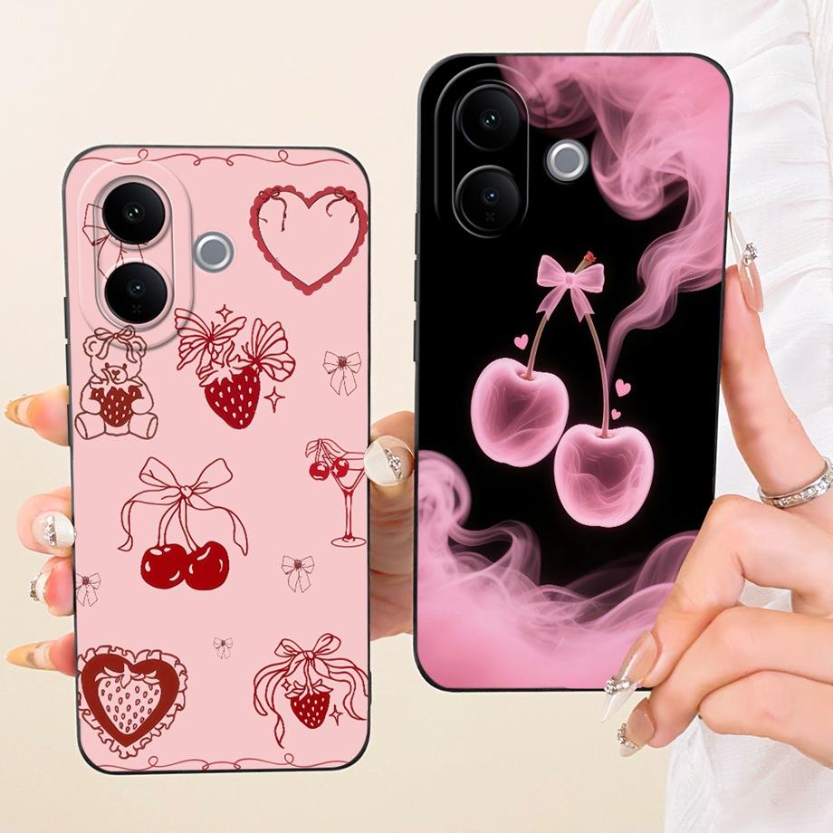Butterfly Love Heart Bow Phone Case For Vivo V60 Lite 4G 5G V2530 / Vivo V60 V2511 T4 Pro Back Cover Soft Camera Protected Funda