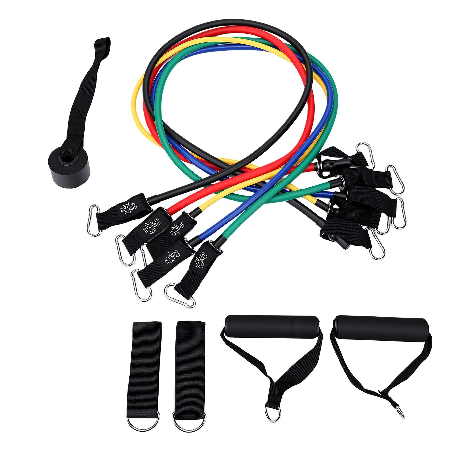 Resistance Bands Exercise Bands Fitness Workout Bands with Door Anchor Handles Ankle Straps for Men and Women 150LB