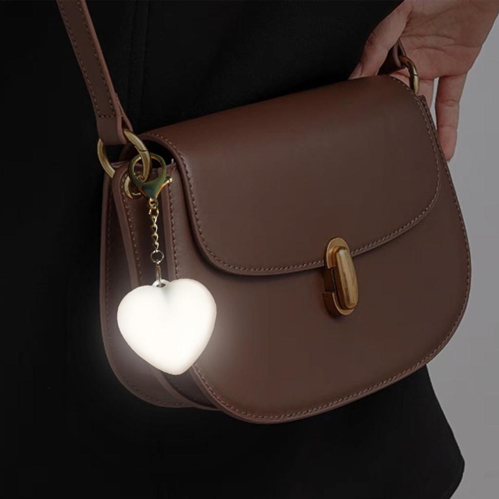 Touch Sensitive LED Charging Lamp Purse Light Handbag Romantic Heart-Shaped Lamp Bed Lamp Heart Light Gift Ideas Women