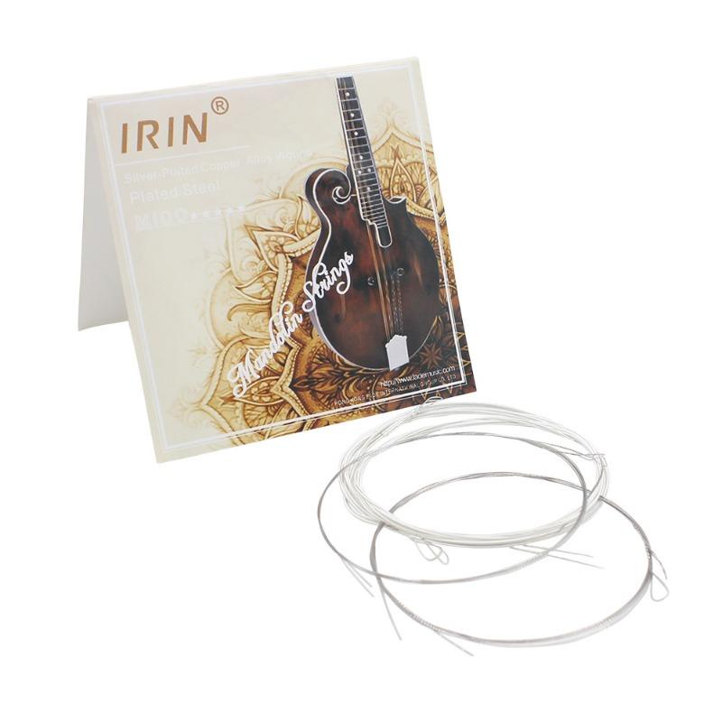 8Pcs M100/M101 Mandolin String Set Silver-plated G D A E Tone Strings Mandolin Instrument Accessories