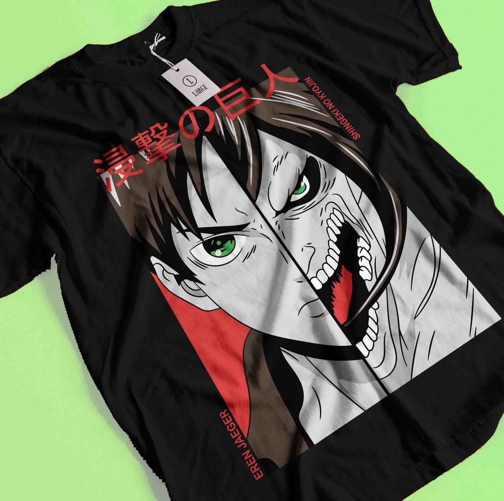 

Футболка Атака Титанов Эрен Микаса Футболка Леви Футболка AOT Эрвин Ханге Армин Футболка M