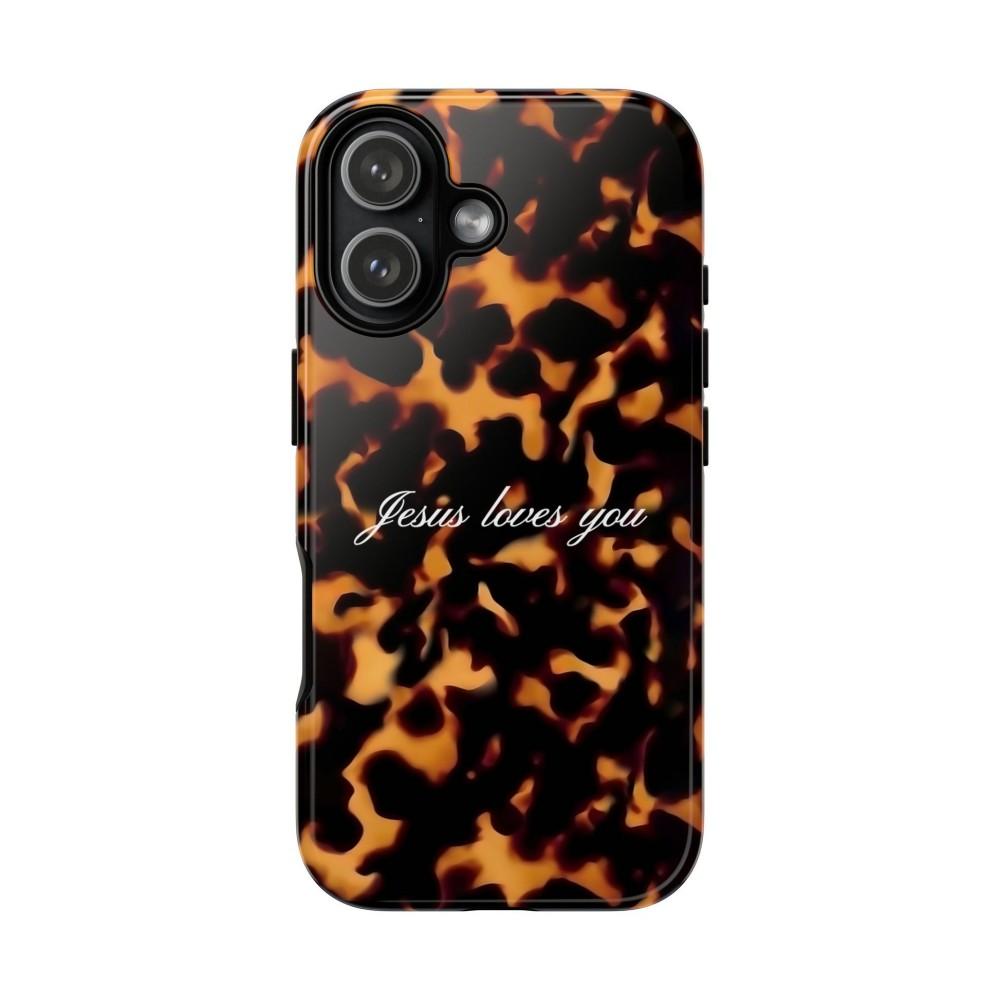 

Роскошный чехол Clmj Цветок Бант Иисус любит тебя для iPhone 17 16 15 14 13 12 11 X XS Air Pro Max Plus Двухслойная задняя крышка iPhone 12 ProMax