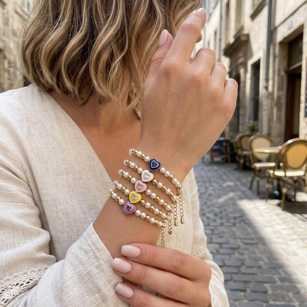 Sweetheart Pearl Bead Bracelet - Fashionable Light Luxury Versatile Shell Jewelry